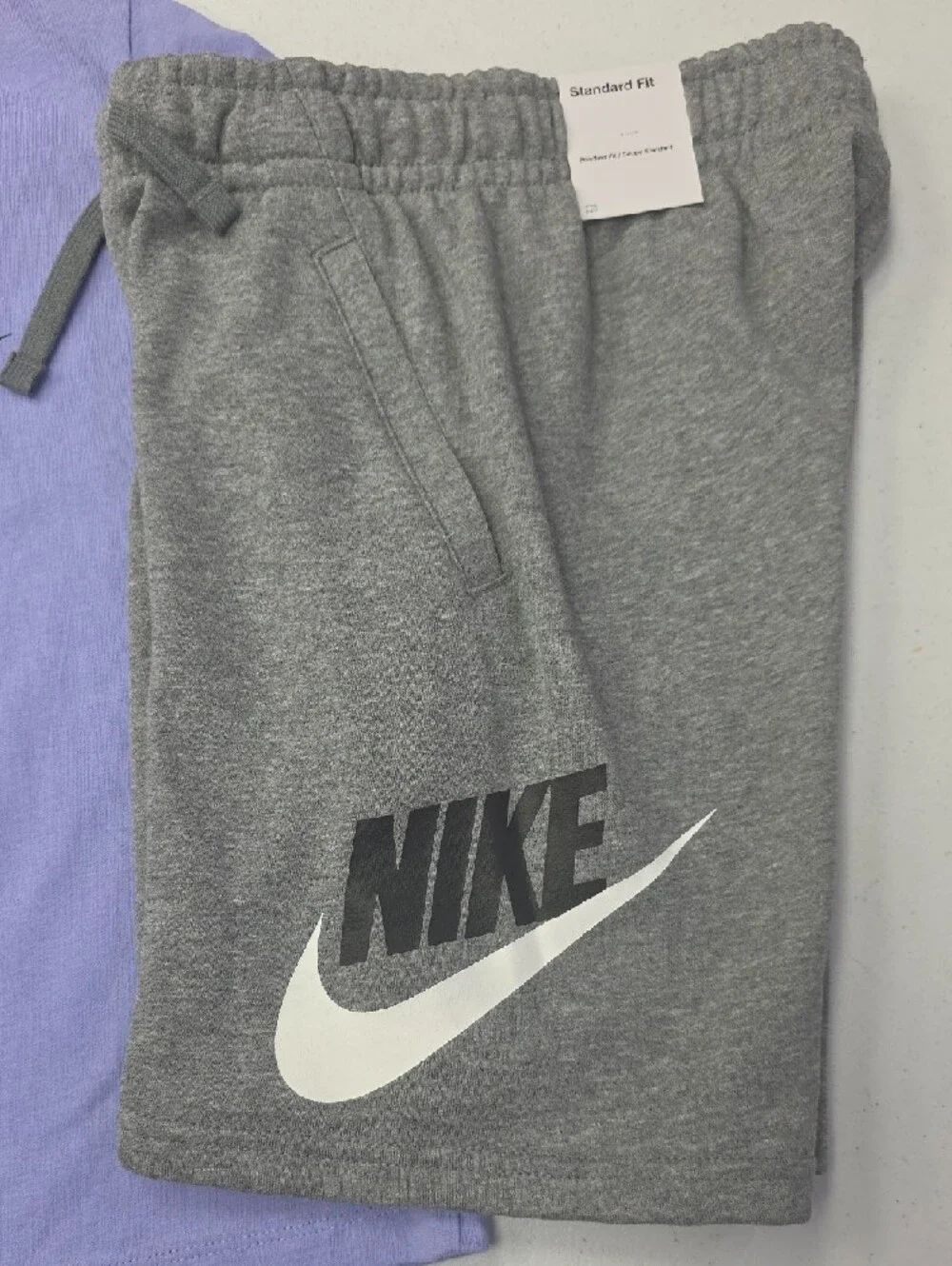 Nike Lavender and Gray Kids Shorts Set - Picture 3 of 5